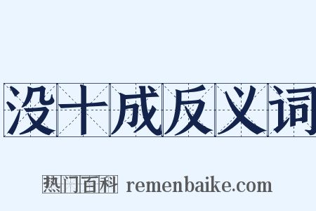 没十成反义词是什么意思的图片